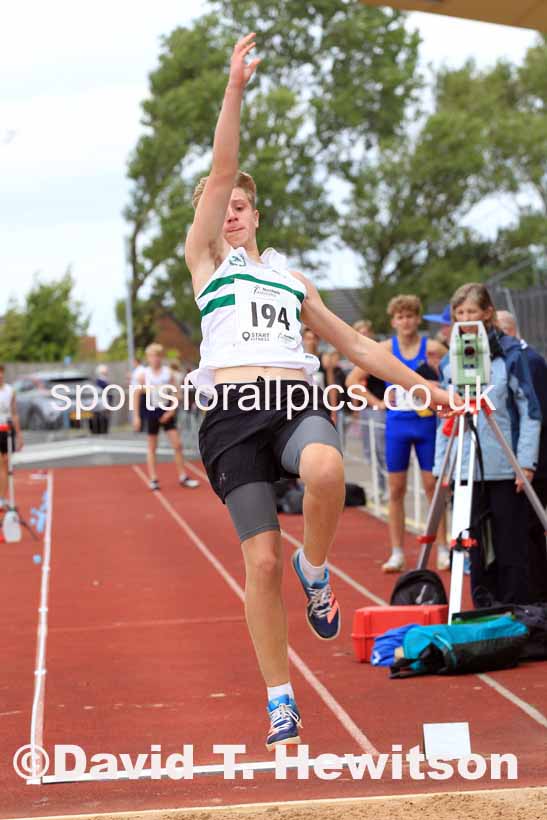 Boys Under-15s long jump, 2023 Northern Under-13s, Under-15s and Under-17s, Middlesbrough.  Photo: David T. Hewitson/Sports for All Pics